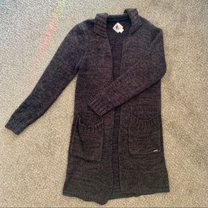 Long grey Volcom sweater big pockets!